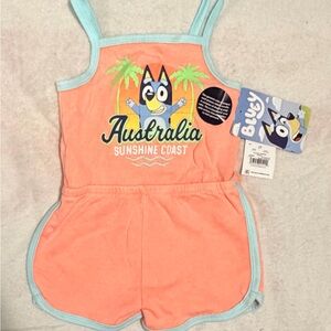 Kids One Piece Bodysuit - Orange and Blue Size 2T